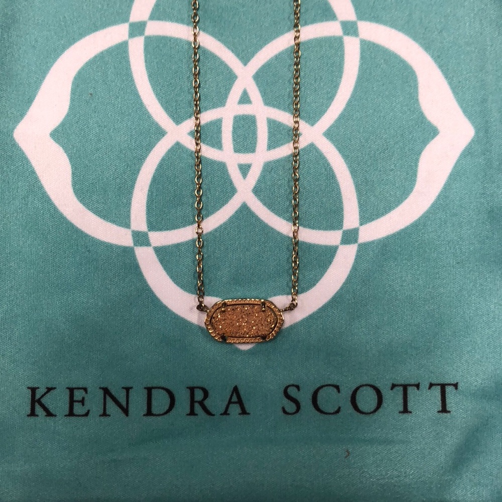 Kendra Scott Elisa Gold Drusy Pendant Necklace